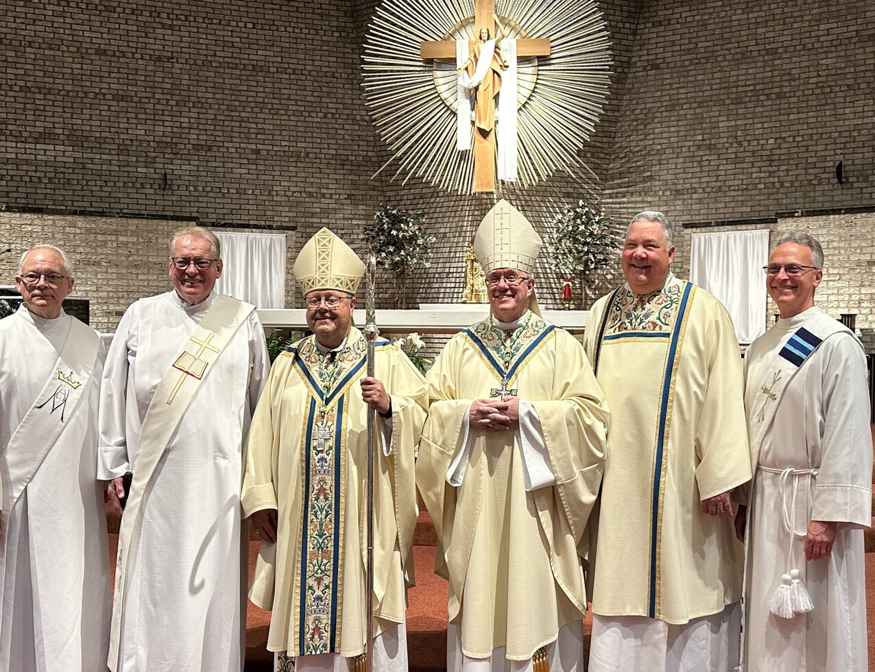 Diaconate community celebrates ordination jubilees at Mass, reception