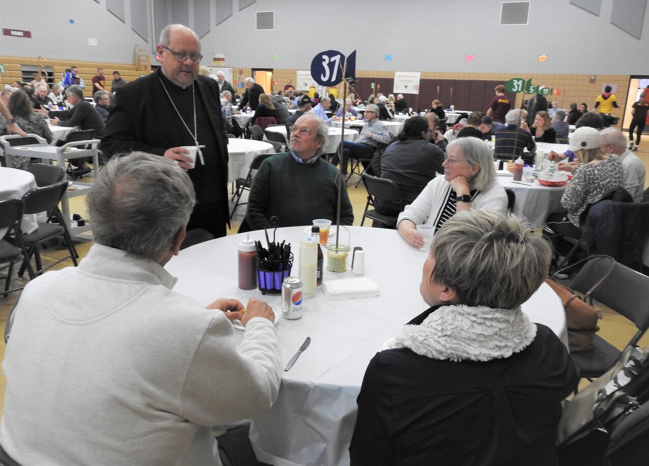 St. Raphael Parish hosts bishop for fish fry, Stations of the Cross