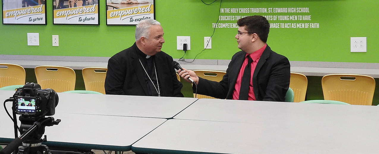 St. Edward High School rolls out welcome mat for Bishop Perez