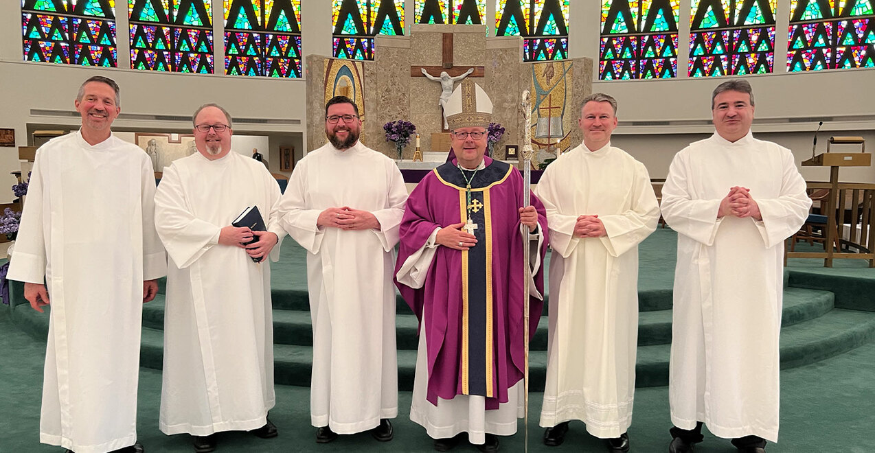 Five candidates for permanent diaconate installed in ministry of lector
