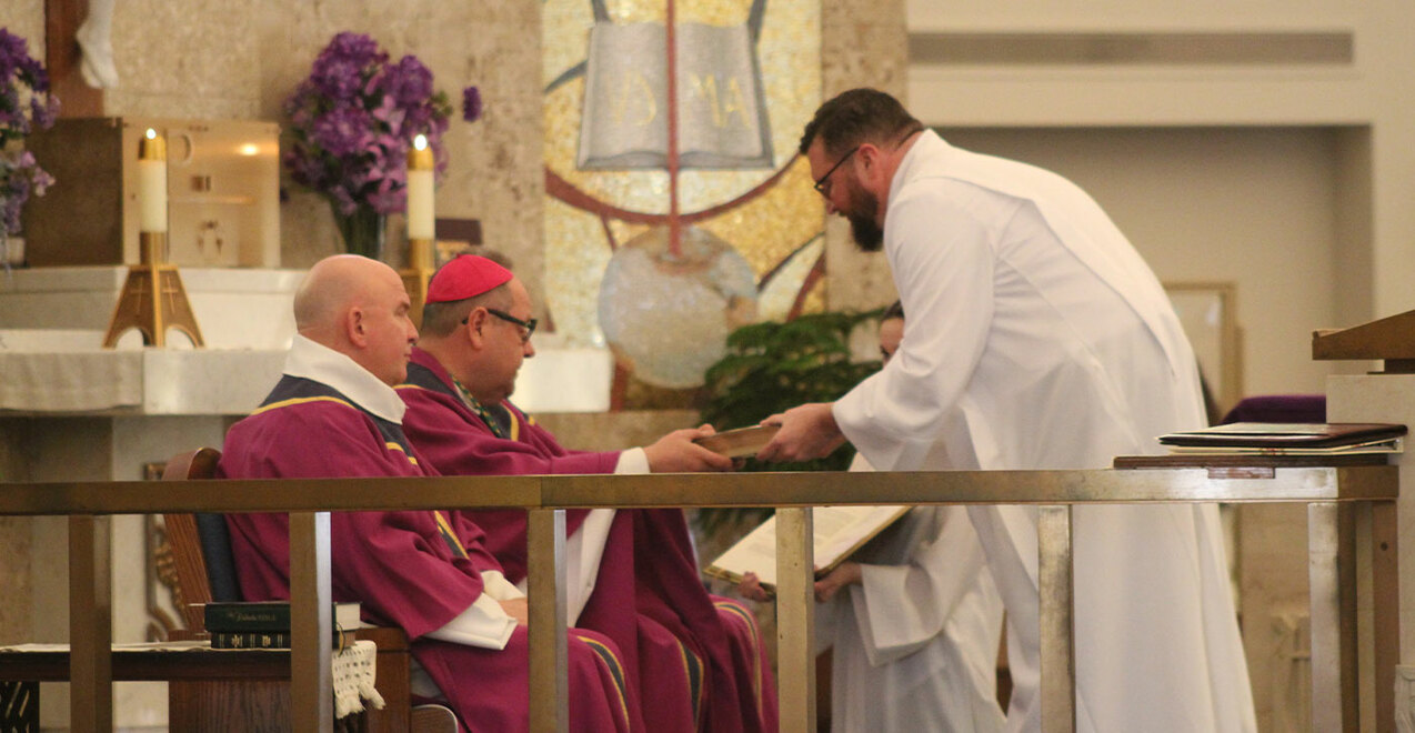 Five candidates for permanent diaconate installed in ministry of lector