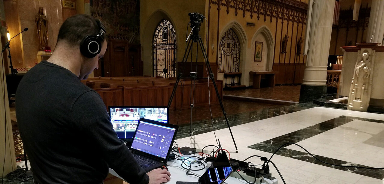 Cameras in cathedral improve technology for weekly TV Mass, livestreamed liturgies