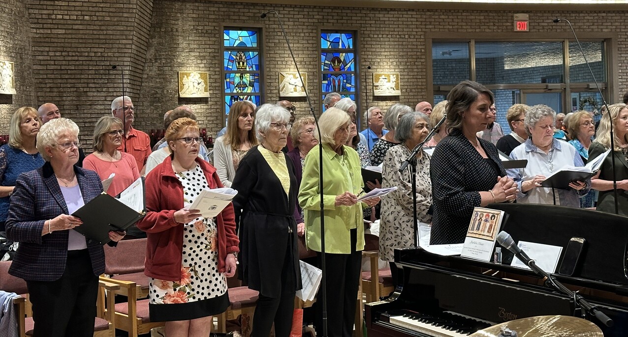 Diaconate community celebrates ordination jubilees at Mass, reception