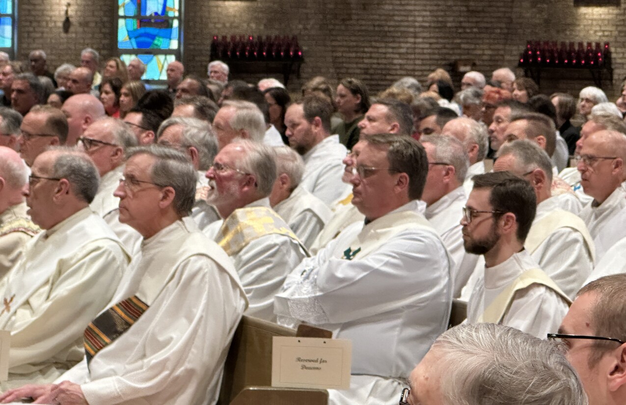 Diaconate community celebrates ordination jubilees at Mass, reception