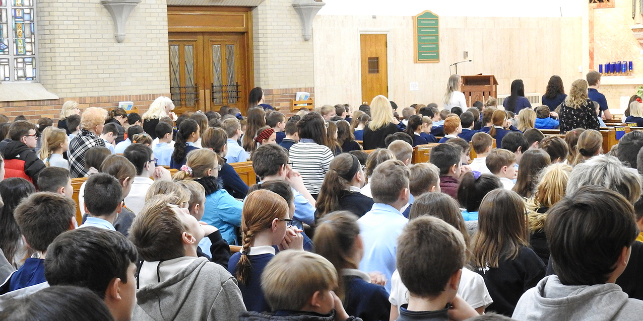 St. Angela Merici School rolls out the welcome for bishop’s visit