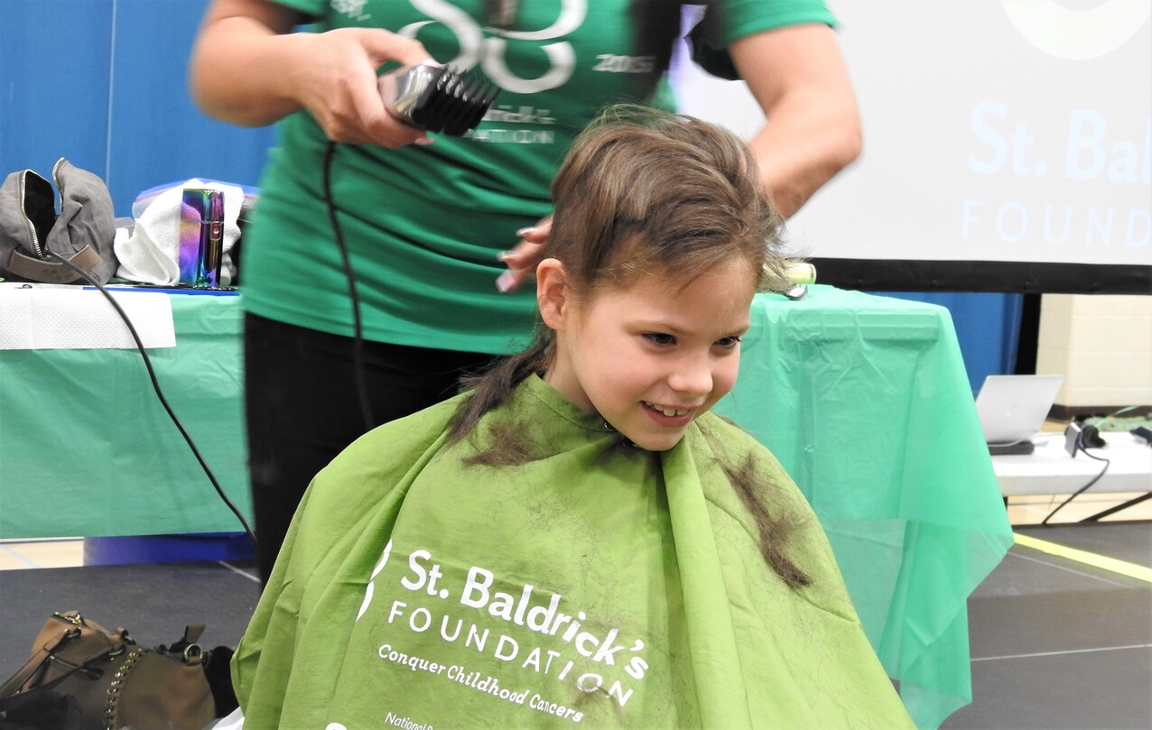 St. Bernadette students ‘Brave the Buzz,’ raise funds for childhood cancer research
