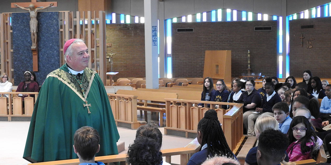 St. Benedict School hosts Bishop Perez at Garfield Heights, Maple Heights campuses