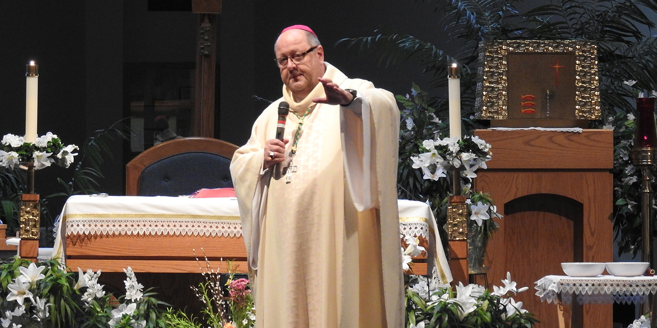 Celebration of Mass, blessing of statues highlight Bishop Malesic’s visit to St. Jude Parish