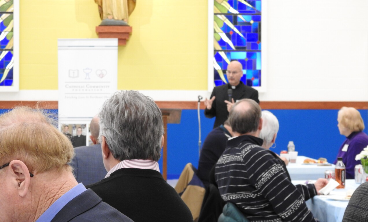 St. John the Evangelist Leadership Guild gets updates on Ukraine, Catholic Charities ministries