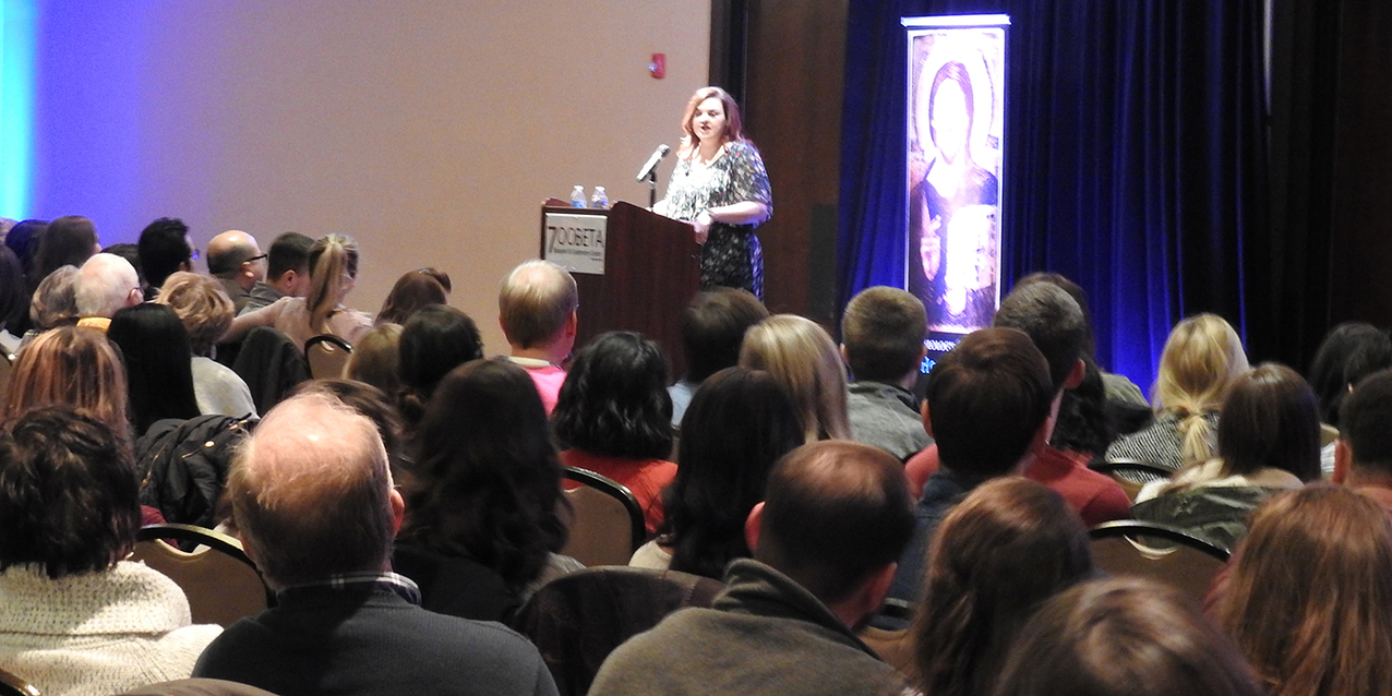 Former Planned Parenthood director Abby Johnson packs the house for joint  Theology on Tap program