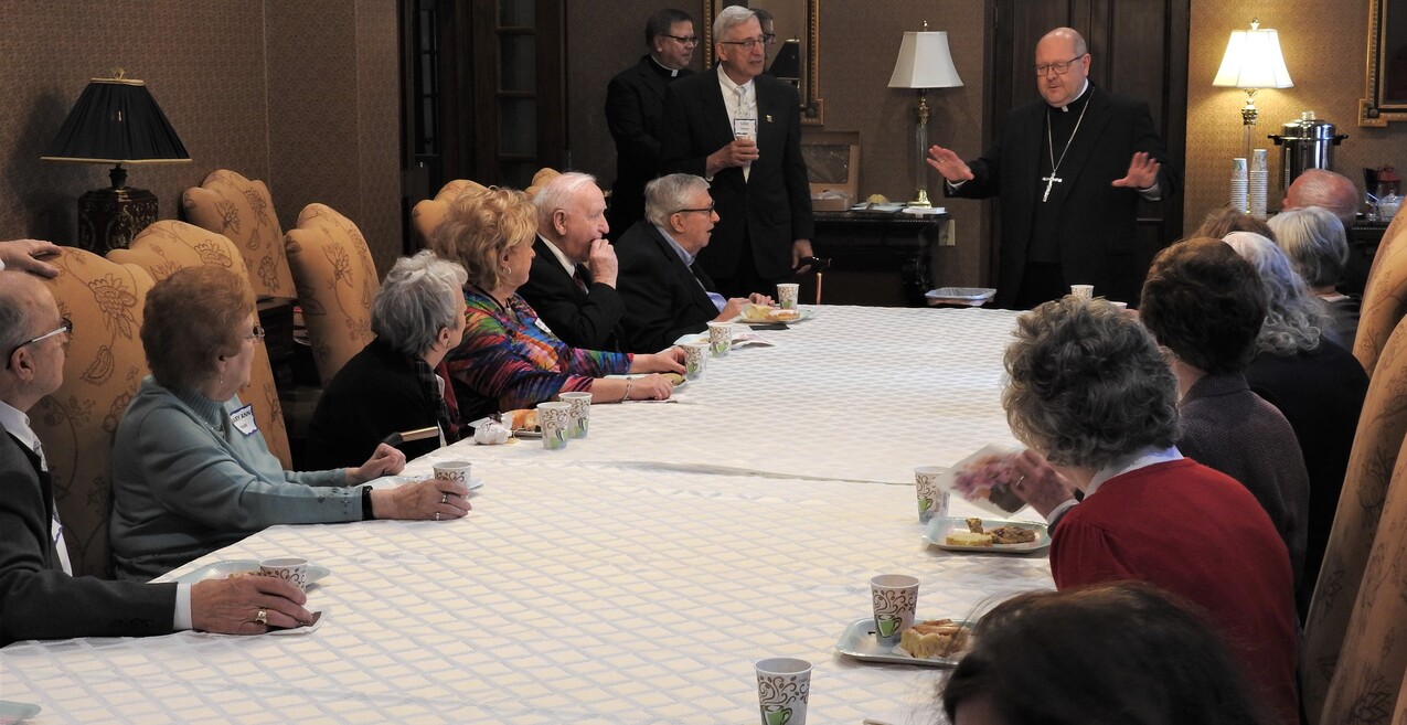 Bishop welcomes Parents of Priests to annual Palm Sunday social
