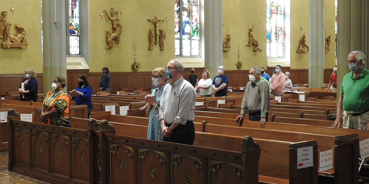 Faithful welcomed back to publicly celebrated Mass at cathedral