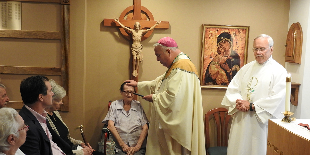 Malachi House resident’s confirmation is highlight of bishop’s visit 