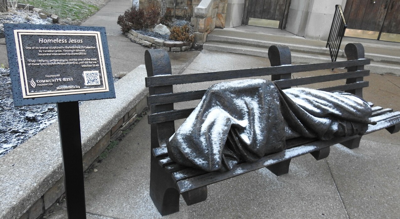 ‘Homeless Jesus’ statue finds a home at St. Malachi Parish 