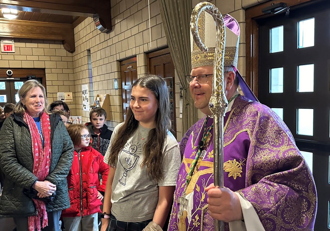 Our Lady of Angels School marks centennial with Mass, visit from bishop