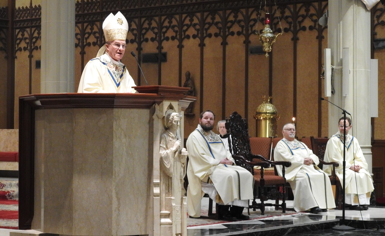Archbishop Broglio comes ‘home’ to celebrate with young adults of diocese
