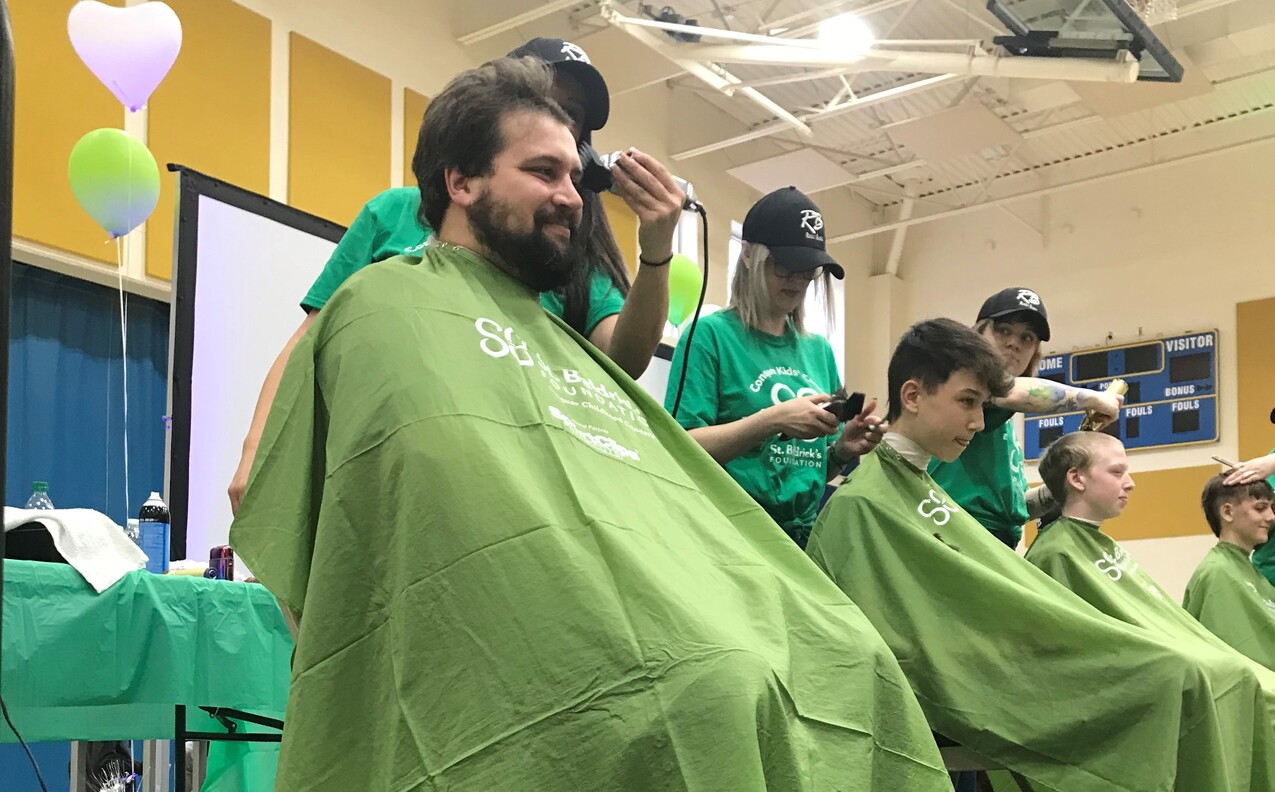 St. Bernadette students ‘Brave the Buzz,’ raise funds for childhood cancer research