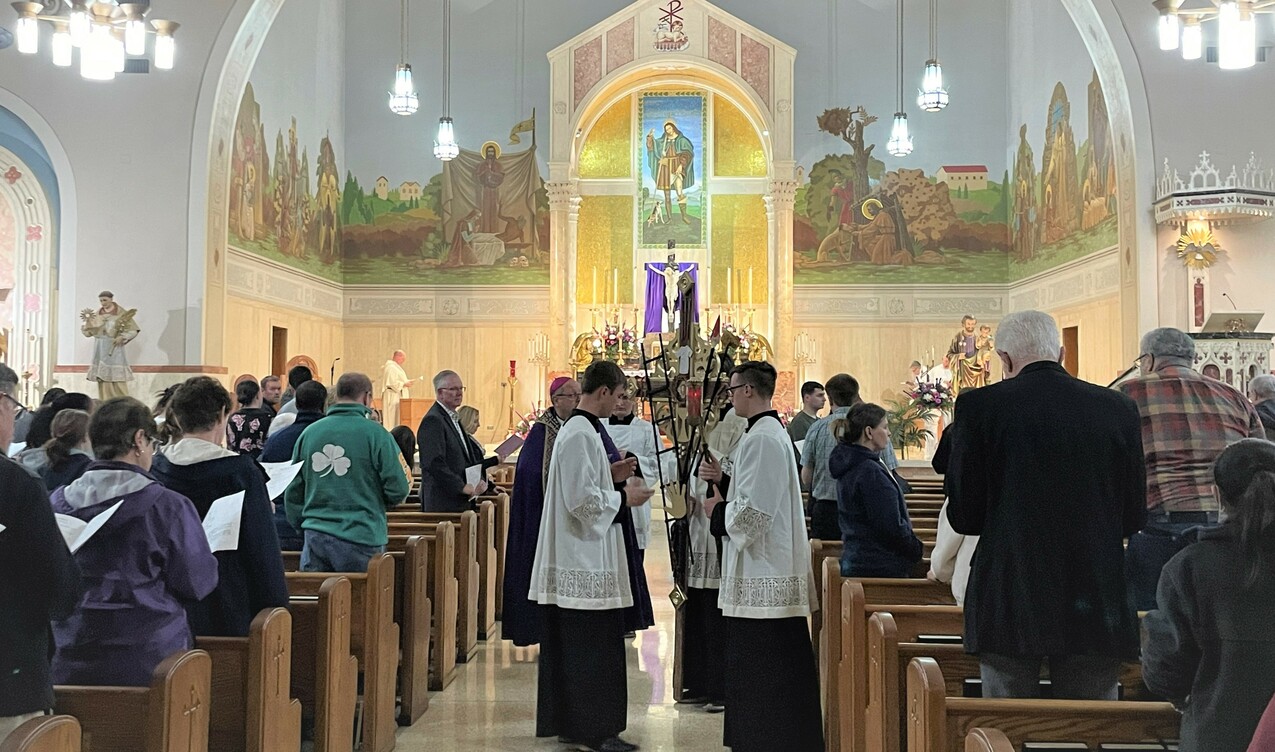 Lenten tradition continues as bishop prays Stations of the Cross at St. Rocco Parish