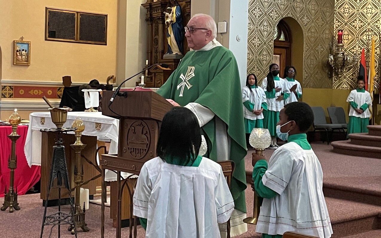 Bishop Malesic pays a visit to St. Adalbert School in Cleveland