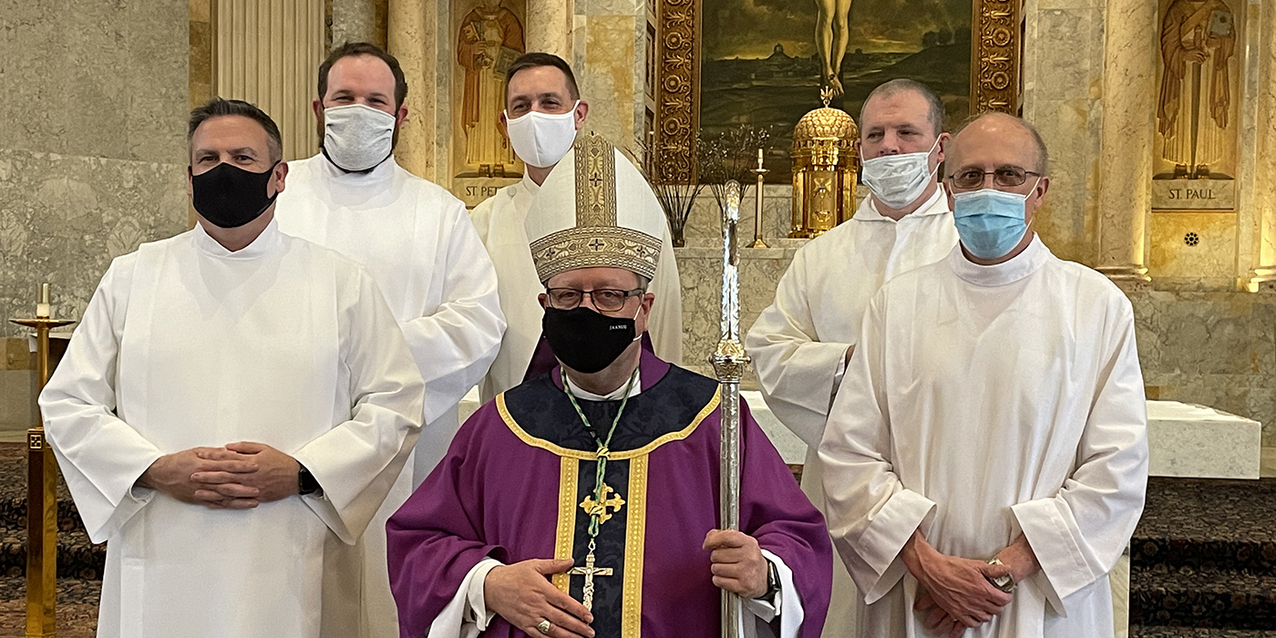 Five diaconate candidates instituted into ministry of lector