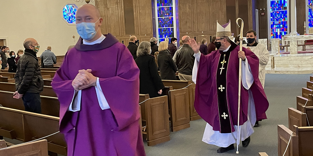 Bishop’s visit to St. Francis of Assisi Parish makes pastor’s birthday special