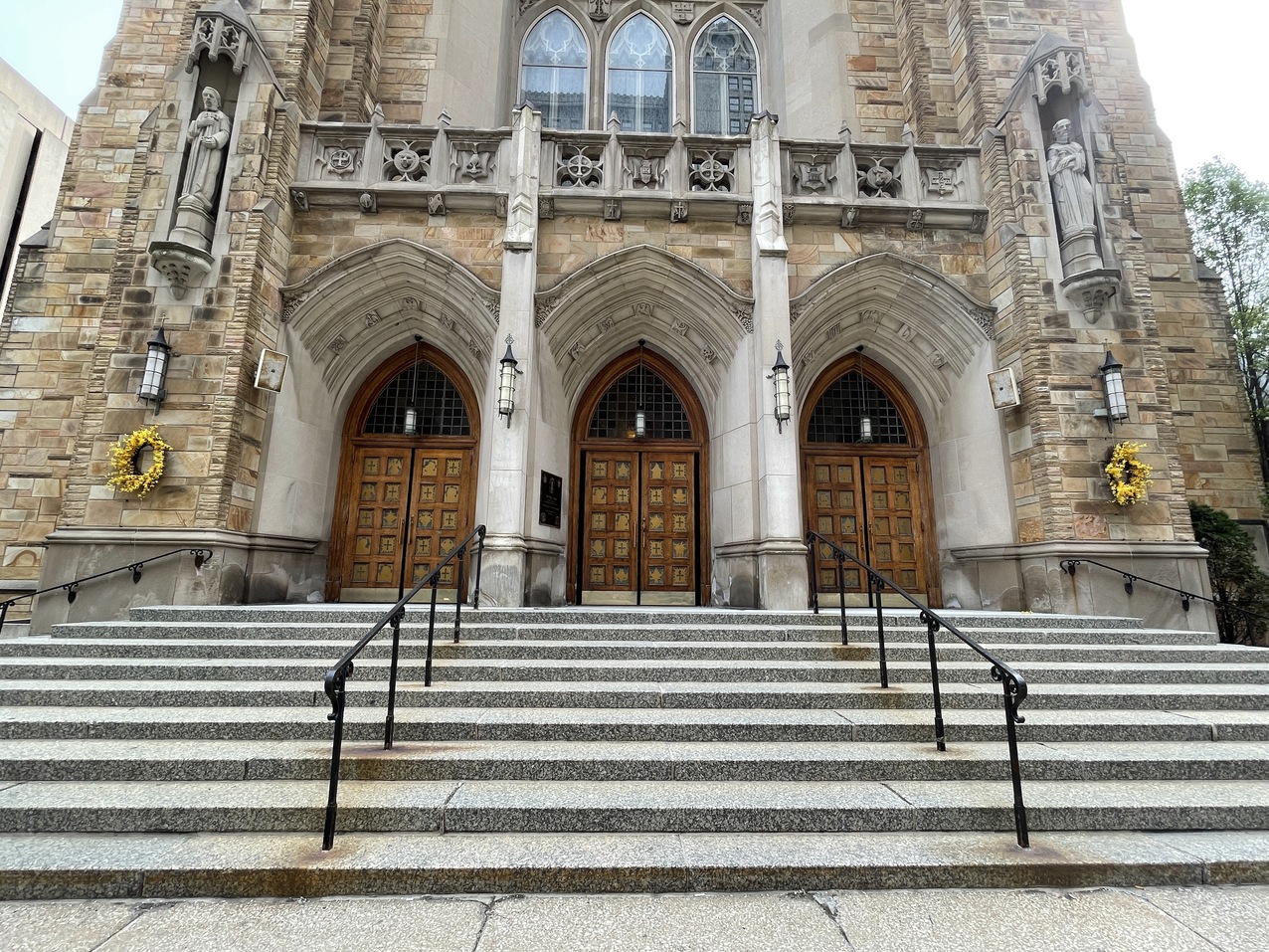 Extensive exterior renovation work underway on Cathedral of St. John the Evangelist