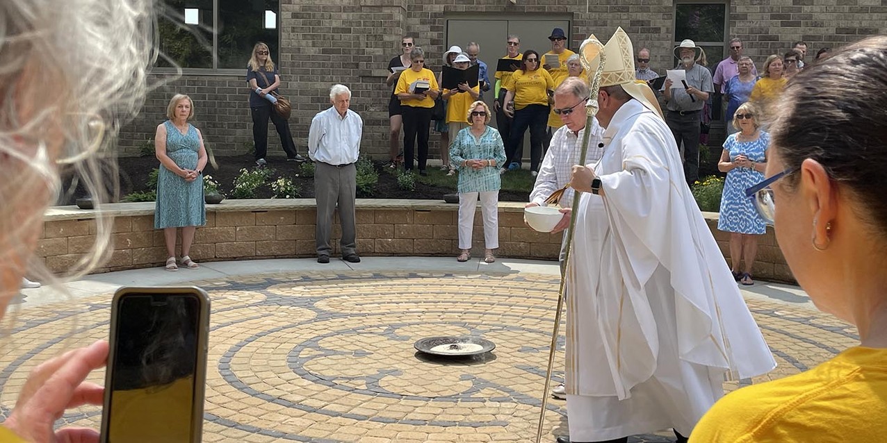 Church of the Resurrection marks 50 years, blesses Healing Garden during bishop’s visit