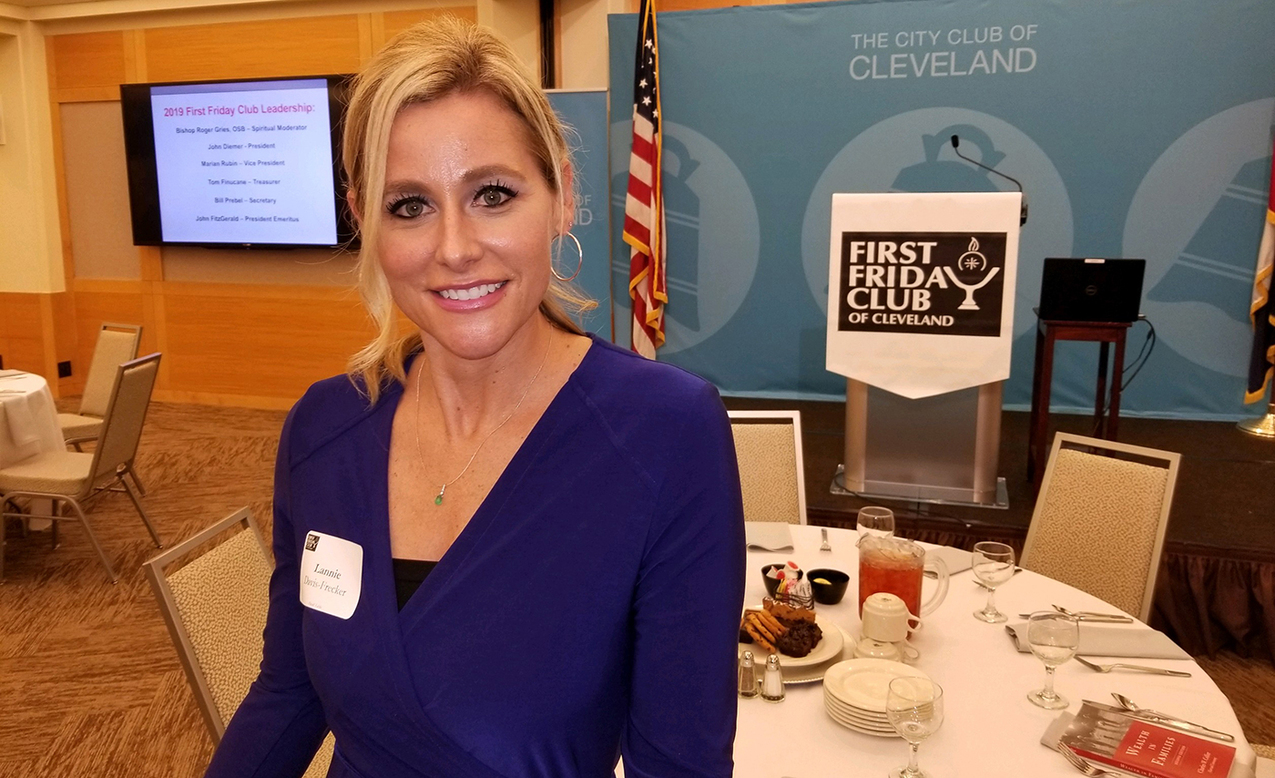 Lannie Davis Frecker shares ministry of Julie Billiart Schools with First Friday Club of Cleveland