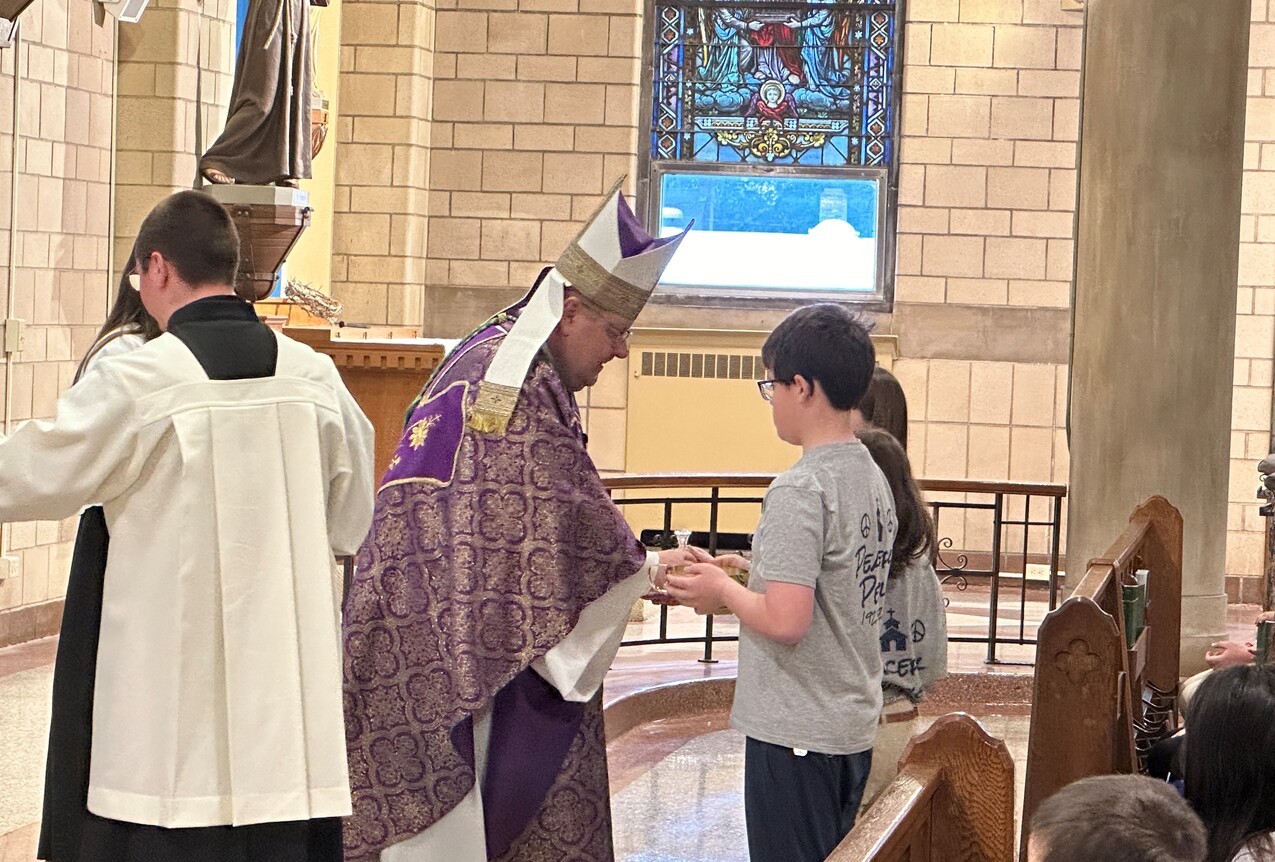 Our Lady of Angels School marks centennial with Mass, visit from bishop