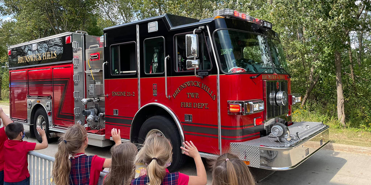 St. Ambrose School honors area first responders with parade