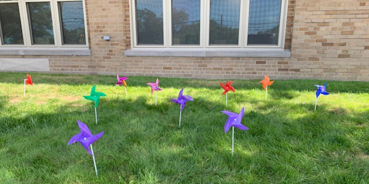 Pinwheels for Peace pop up at St. Ambrose School 