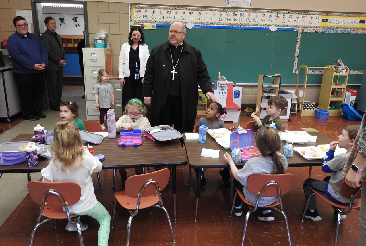 Our Lady of Angels School marks centennial with Mass, visit from bishop