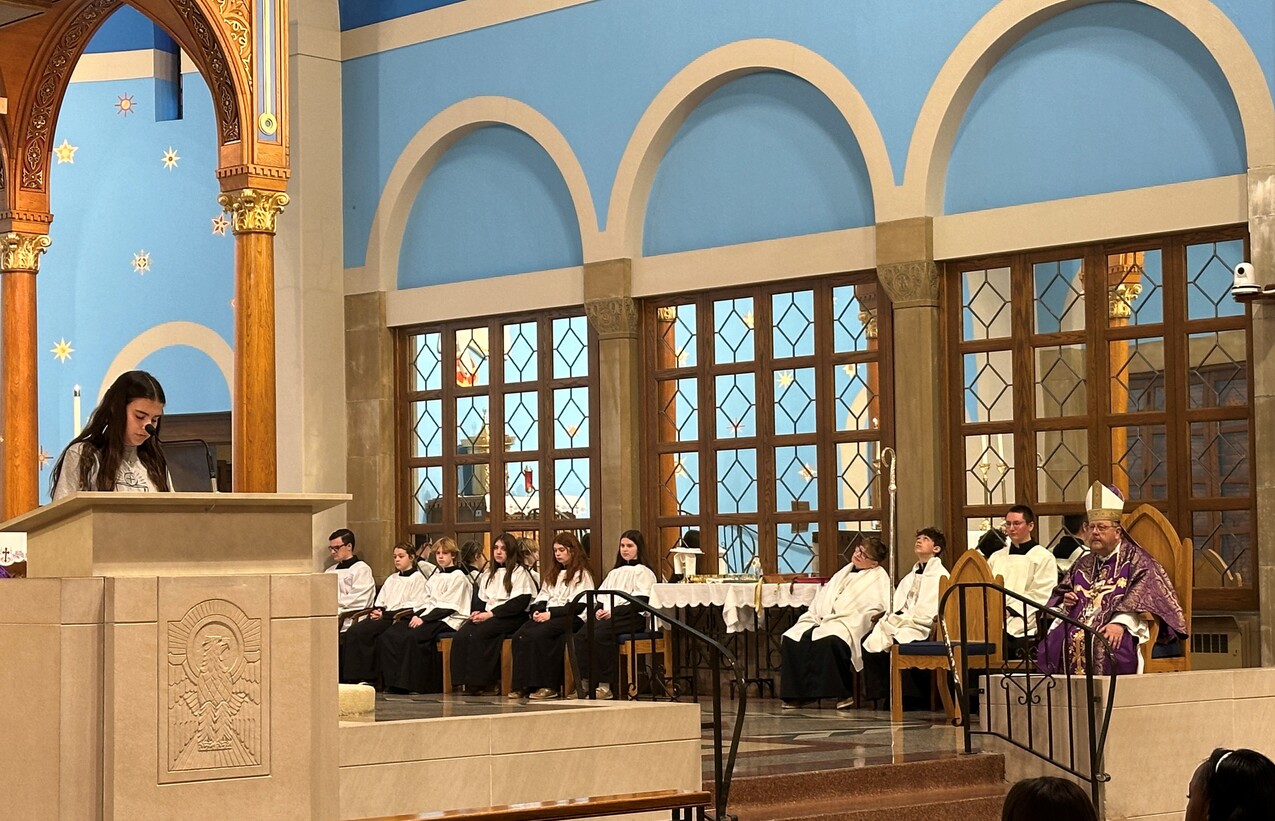 Our Lady of Angels School marks centennial with Mass, visit from bishop