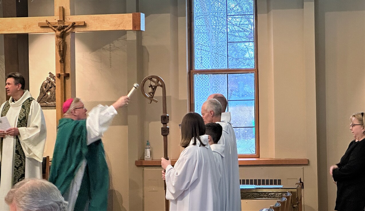 Bishop Woost helps St. Mary Magdalene Parish mark 75 years