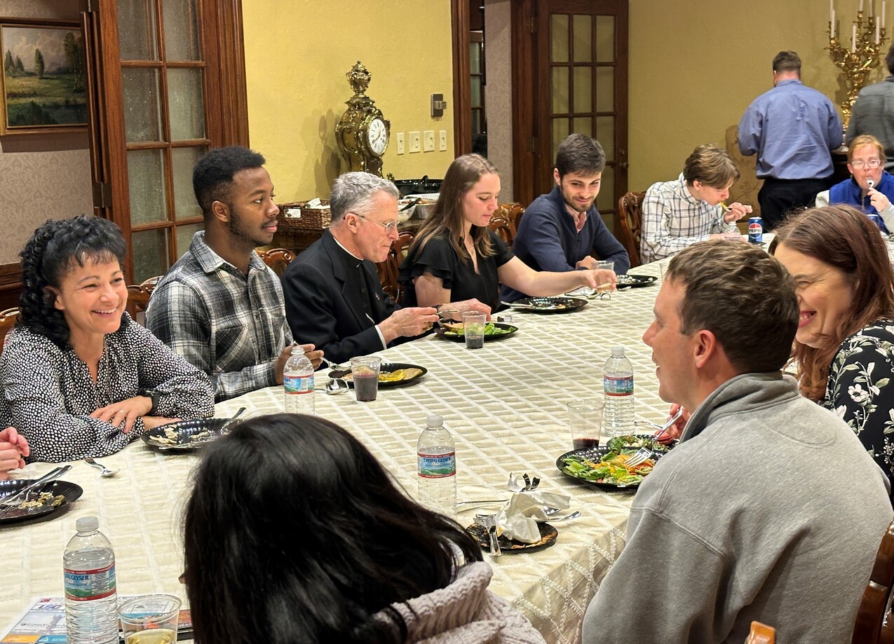 Archbishop Broglio comes ‘home’ to celebrate with young adults of diocese